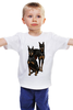 Заказать детскую футболку в Москве. Детская футболка классическая унисекс Доберман от fanart - готовые дизайны и нанесение принтов.