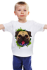 Заказать детскую футболку в Москве. Детская футболка классическая унисекс Мопсик от Анастасия Козаченко - готовые дизайны и нанесение принтов.