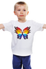 Заказать детскую футболку в Москве. Детская футболка классическая унисекс Бабочка, Радуга от BestPrint  - готовые дизайны и нанесение принтов.