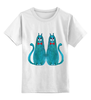 Заказать детскую футболку в Москве. Детская футболка классическая унисекс Два кота от Светлана Бочкарева - готовые дизайны и нанесение принтов.