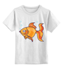 Заказать детскую футболку в Москве. Детская футболка классическая унисекс Золотая рыбка от BeliySlon - готовые дизайны и нанесение принтов.