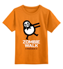 Заказать детскую футболку в Москве. Детская футболка классическая унисекс zombie walk - Russia от iZOMBIE - готовые дизайны и нанесение принтов.