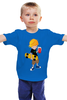Заказать детскую футболку в Москве. Детская футболка классическая унисекс Скейтбордист  от ПРИНТЫ ПЕЧАТЬ  - готовые дизайны и нанесение принтов.
