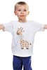 Заказать детскую футболку в Москве. Детская футболка классическая унисекс Жираф от tvoy_vector  - готовые дизайны и нанесение принтов.