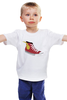 Заказать детскую футболку в Москве. Детская футболка классическая унисекс Флеш. Flash. Кеды от heroes - готовые дизайны и нанесение принтов.