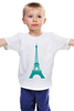 Заказать детскую футболку в Москве. Детская футболка классическая унисекс Эйфелевая Башня от BeliySlon - готовые дизайны и нанесение принтов.