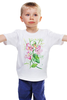 Заказать детскую футболку в Москве. Детская футболка классическая унисекс Цветы душистый горошек от armonija - готовые дизайны и нанесение принтов.