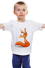 Заказать детскую футболку в Москве. Детская футболка классическая унисекс Лиса  от queen  - готовые дизайны и нанесение принтов.