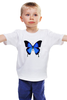 Заказать детскую футболку в Москве. Детская футболка классическая унисекс Синяя бабочка от Maggi Rich - готовые дизайны и нанесение принтов.