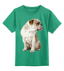 Заказать детскую футболку в Москве. Детская футболка классическая унисекс Собака - Бульдог от BAD OWL - готовые дизайны и нанесение принтов.