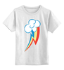Заказать детскую футболку в Москве. Детская футболка классическая унисекс Rainbow Dash / Рейнбоу Дэш от crash - готовые дизайны и нанесение принтов.