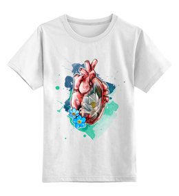 Заказать детскую футболку в Москве. Детская футболка классическая унисекс сердце  от krolya_spb@mail.ru - готовые дизайны и нанесение принтов.