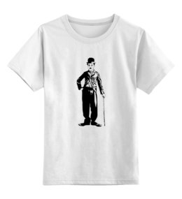 Заказать детскую футболку в Москве. Детская футболка классическая унисекс Чарли Чаплин от yurick555 - готовые дизайны и нанесение принтов.