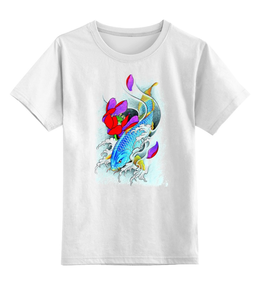 Заказать детскую футболку в Москве. Детская футболка классическая унисекс Китайский карп 3 от Виктор Гришин - готовые дизайны и нанесение принтов.