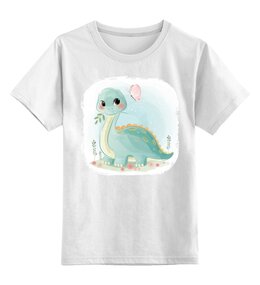Заказать детскую футболку в Москве. Детская футболка классическая унисекс Динозавр от Никита Коледенков - готовые дизайны и нанесение принтов.