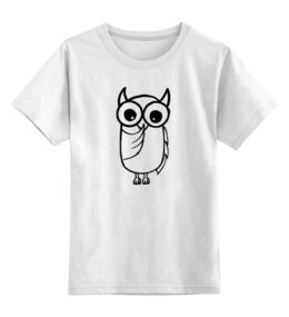 Заказать детскую футболку в Москве. Детская футболка классическая унисекс Сова - Тишина! от l3138576@gmail.com - готовые дизайны и нанесение принтов.