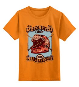 Заказать детскую футболку в Москве. Детская футболка классическая унисекс Motorcycle Show от madwheelz - готовые дизайны и нанесение принтов.