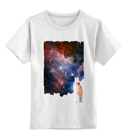 Заказать детскую футболку в Москве. Детская футболка классическая унисекс Космос от prodesign - готовые дизайны и нанесение принтов.