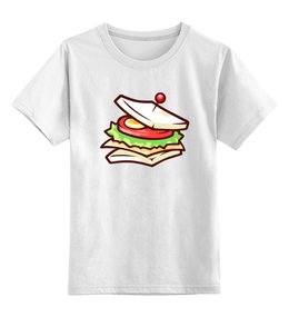 Заказать детскую футболку в Москве. Детская футболка классическая унисекс Сендвич от Polilog - готовые дизайны и нанесение принтов.