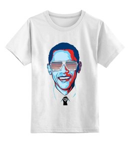 Заказать детскую футболку в Москве. Детская футболка классическая унисекс Барак Обама от Vinli.shop  - готовые дизайны и нанесение принтов.
