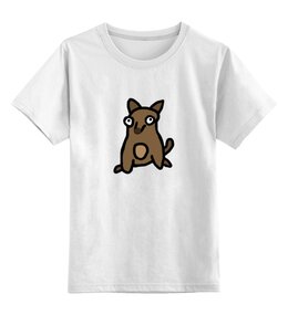 Заказать детскую футболку в Москве. Детская футболка классическая унисекс собачка от Rafflostart Karle - готовые дизайны и нанесение принтов.