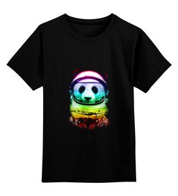 Заказать детскую футболку в Москве. Детская футболка классическая унисекс Космическая панда от YellowCloverShop - готовые дизайны и нанесение принтов.