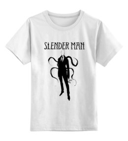 Заказать детскую футболку в Москве. Детская футболка классическая унисекс slender man от OEX design - готовые дизайны и нанесение принтов.