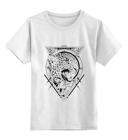 Заказать детскую футболку в Москве. Детская футболка классическая унисекс Леопард от Александр Гришин - готовые дизайны и нанесение принтов.