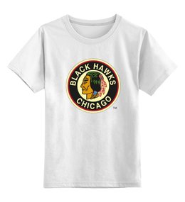 Заказать детскую футболку в Москве. Детская футболка классическая унисекс Chicago Black Hawks / NHL USA от KinoArt - готовые дизайны и нанесение принтов.