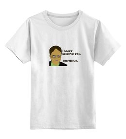 Заказать детскую футболку в Москве. Детская футболка классическая унисекс Dwight Schrute от crodxe - готовые дизайны и нанесение принтов.