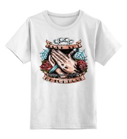 Заказать детскую футболку в Москве. Детская футболка классическая унисекс Love thy neighbour от Серега Шнайдер - готовые дизайны и нанесение принтов.