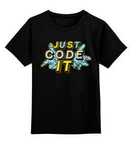 Заказать детскую футболку в Москве. Детская футболка классическая унисекс Code IT от Trish - готовые дизайны и нанесение принтов.