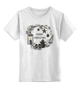 Заказать детскую футболку в Москве. Детская футболка классическая унисекс РОЖДЕСТВО  от cooldesign  - готовые дизайны и нанесение принтов.