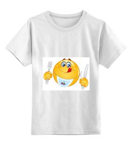 Заказать детскую футболку в Москве. Детская футболка классическая унисекс смайлик от ksenon - готовые дизайны и нанесение принтов.