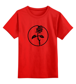 Заказать детскую футболку в Москве. Детская футболка классическая унисекс Чёрная роза от trend - готовые дизайны и нанесение принтов.