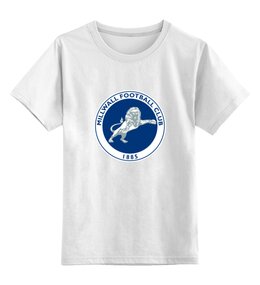 Заказать детскую футболку в Москве. Детская футболка классическая унисекс Millwall FC logo hoodie от Millwall Supporters Club Russia - готовые дизайны и нанесение принтов.