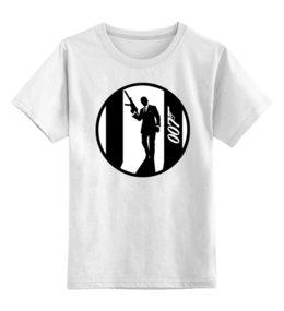 Заказать детскую футболку в Москве. Детская футболка классическая унисекс Джеймс Бонд от trugift - готовые дизайны и нанесение принтов.