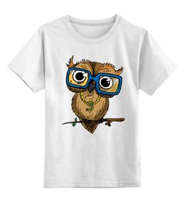 Заказать детскую футболку в Москве. Детская футболка классическая унисекс Деловая Сова от originals - готовые дизайны и нанесение принтов.