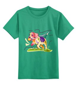 Заказать детскую футболку в Москве. Детская футболка классическая унисекс Щенок от Zamula - готовые дизайны и нанесение принтов.