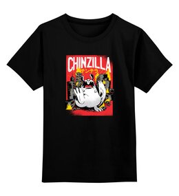 Заказать детскую футболку в Москве. Детская футболка классическая унисекс Chinzilla monster от Павел Павел - готовые дизайны и нанесение принтов.