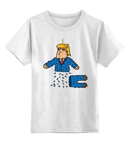 Заказать детскую футболку в Москве. Детская футболка классическая унисекс Дональд Трамп от trugift - готовые дизайны и нанесение принтов.