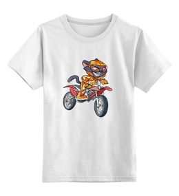 Заказать детскую футболку в Москве. Детская футболка классическая унисекс Катание на Мотоцикле от Виктор Гришин - готовые дизайны и нанесение принтов.