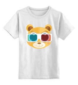 Заказать детскую футболку в Москве. Детская футболка классическая унисекс Медведь 3д от fanart - готовые дизайны и нанесение принтов.