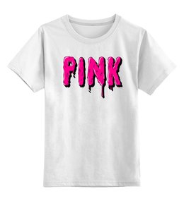 Заказать детскую футболку в Москве. Детская футболка классическая унисекс Pink  от ПРИНТЫ ПЕЧАТЬ  - готовые дизайны и нанесение принтов.