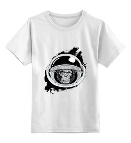 Заказать детскую футболку в Москве. Детская футболка классическая унисекс Space Monkey (Космическая обезьяна) от goljakovai@mail.ru - готовые дизайны и нанесение принтов.