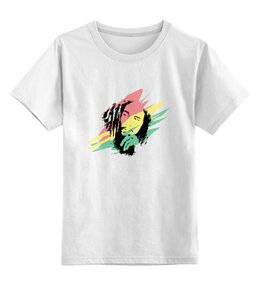 Заказать детскую футболку в Москве. Детская футболка классическая унисекс Боб Марли Арт от MariYang  - готовые дизайны и нанесение принтов.