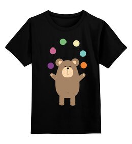 Заказать детскую футболку в Москве. Детская футболка классическая унисекс Медвежонок от Zamula - готовые дизайны и нанесение принтов.