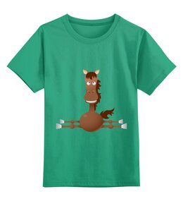 Заказать детскую футболку в Москве. Детская футболка классическая унисекс Лошадь от nadegda - готовые дизайны и нанесение принтов.