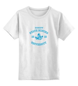 Заказать детскую футболку в Москве. Детская футболка классическая унисекс футболка женская МГГУ от dyzel - готовые дизайны и нанесение принтов.