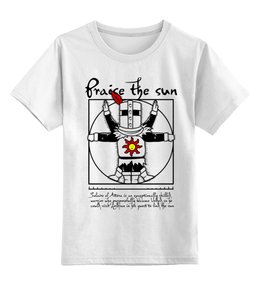 Заказать детскую футболку в Москве. Детская футболка классическая унисекс Dark Souls от geekbox - готовые дизайны и нанесение принтов.